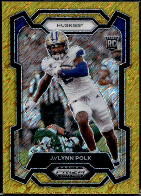 Ja'Lynn Polk 2024 Prizm Draft Picks #177 Gold Shimmer /15 Rookie RAW