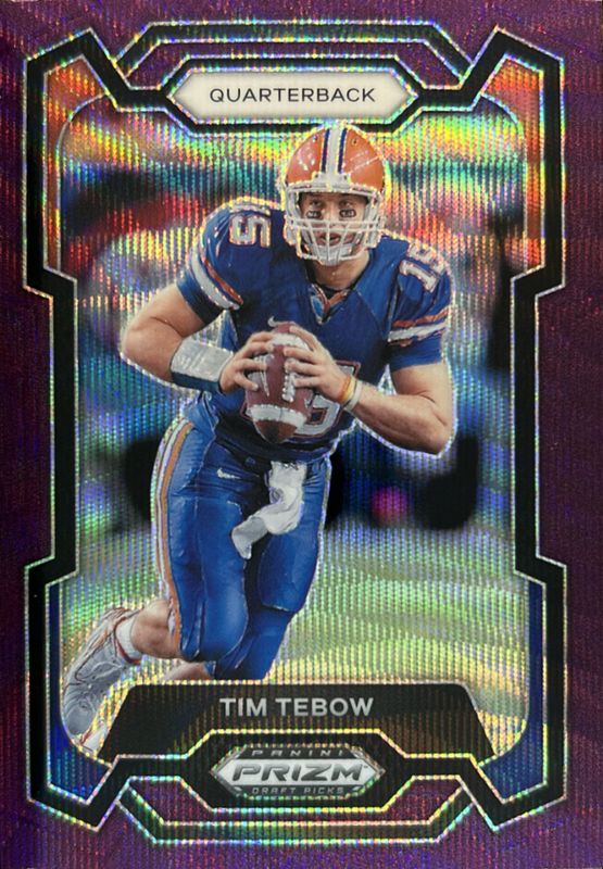 Tim Tebow 2024 Prizm Draft Picks #35 Purple Wave RAW