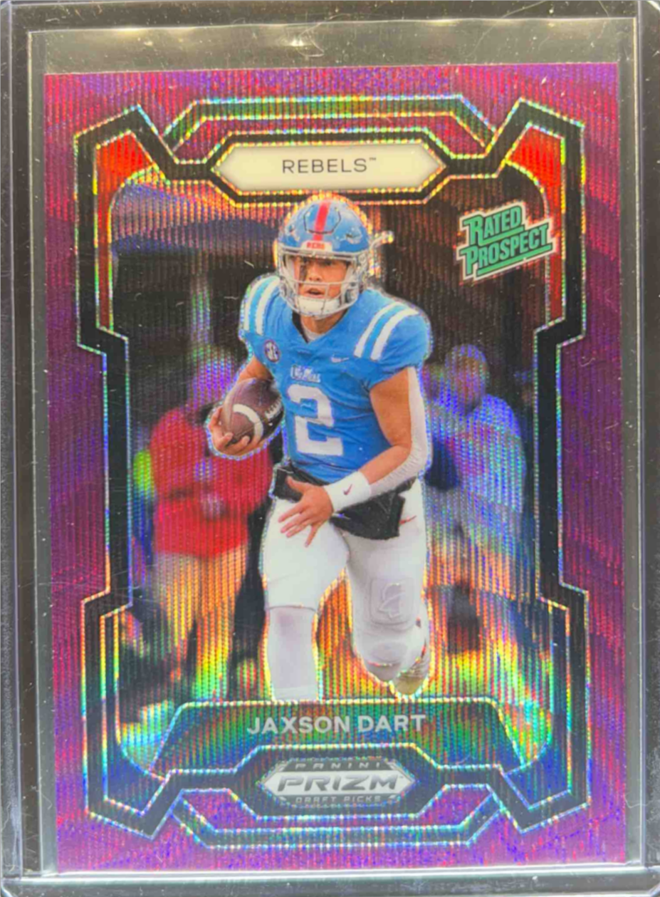 Jaxson Dart 2024 Prizm Draft Picks #147 Purple Wave Price Guide