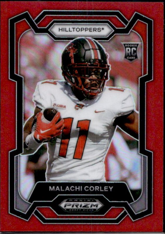 Malachi Corley 2024 Prizm Draft Picks #143 Red /299 Rookie RAW