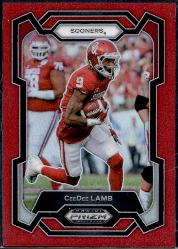 CeeDee Lamb 2024 Prizm Draft Picks #30 Red /299 RAW