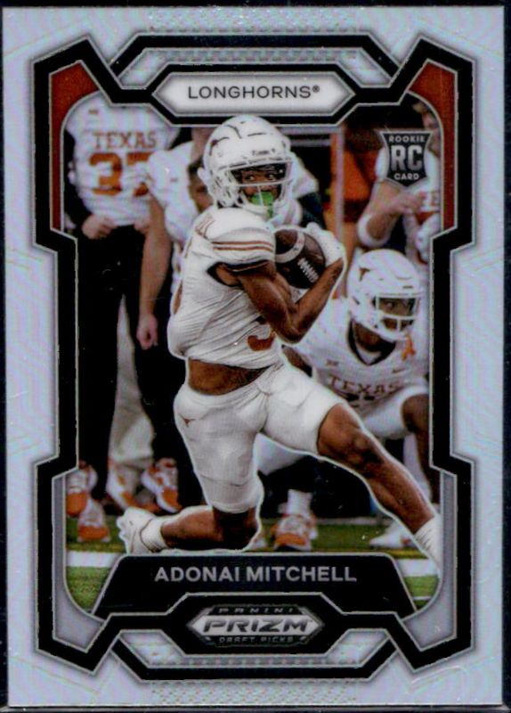 Adonai Mitchell 2024 Prizm Draft Picks #176 Silver Rookie RAW