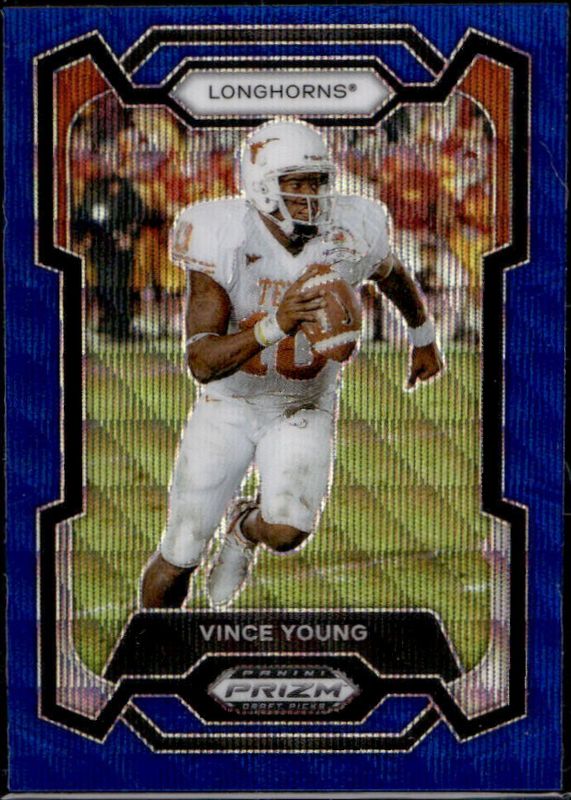 Vince Young 2024 Prizm Draft Picks #25 Blue Wave /249 RAW
