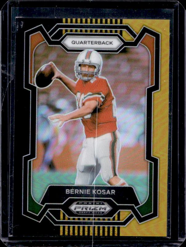 Bernie Kosar 2024 Prizm Draft Picks #26 Black & Gold /5 RAW