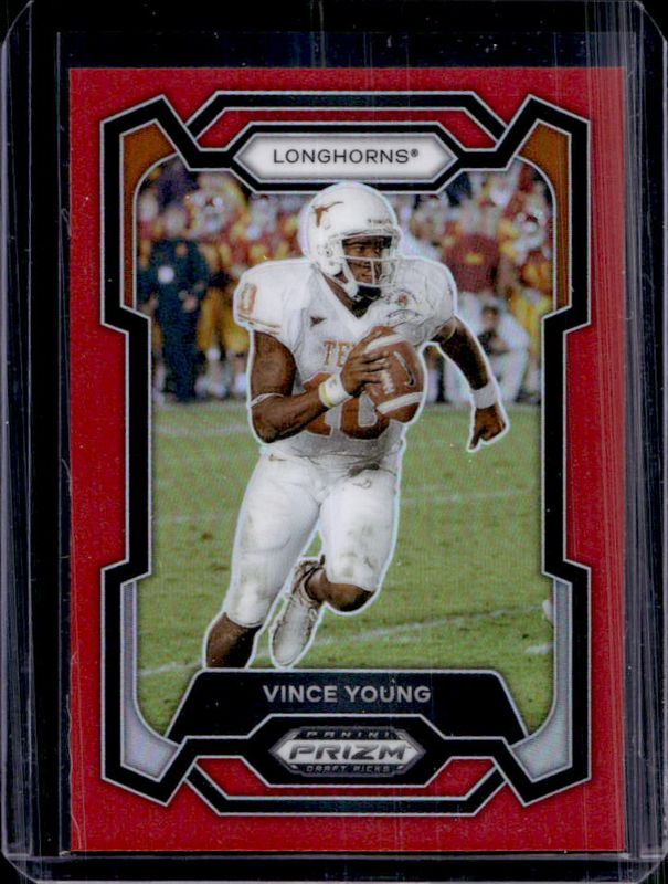 Vince Young 2024 Prizm Draft Picks #25 Red /299 RAW