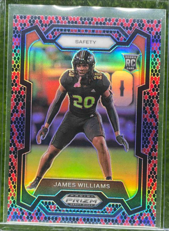 James Williams 2024 Prizm Draft Picks #181 Snakeskin /(SSP) Rookie RAW