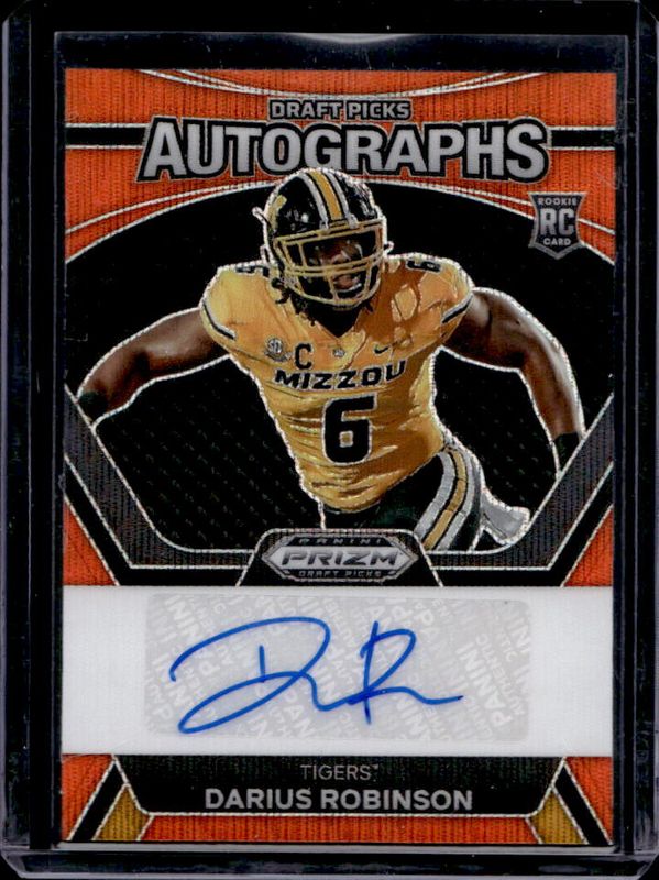2024 Prizm Draft Picks #DPA-DRN Draft Picks Autographs - Orange Wave
