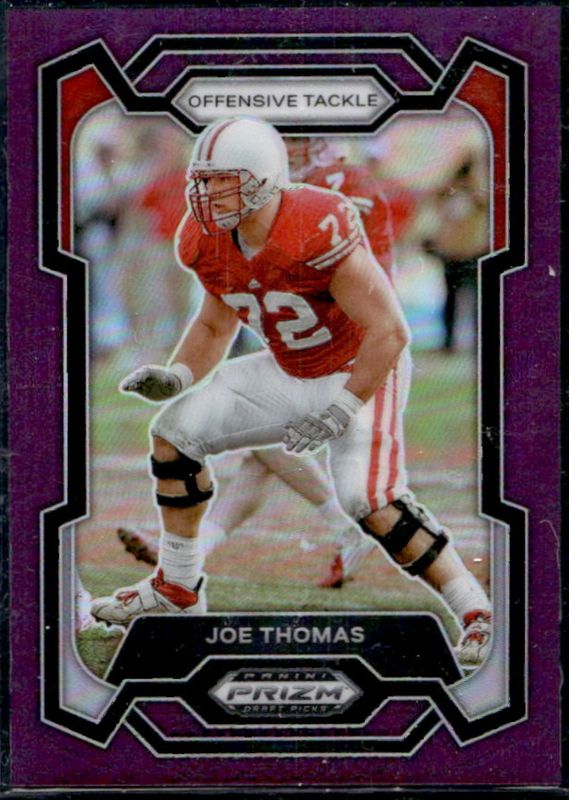 Joe Thomas 2024 Prizm Draft Picks #28 Purple /75 RAW