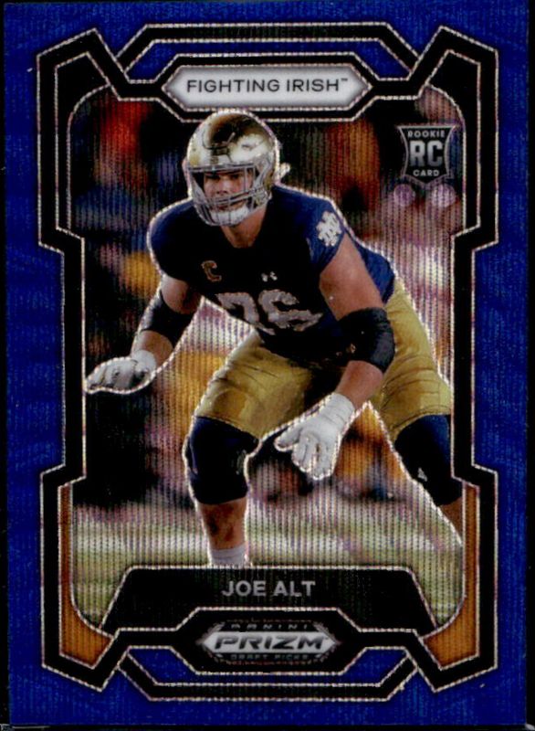 Joe Alt 2024 Prizm Draft Picks #110 Blue Wave /249 Rookie RAW