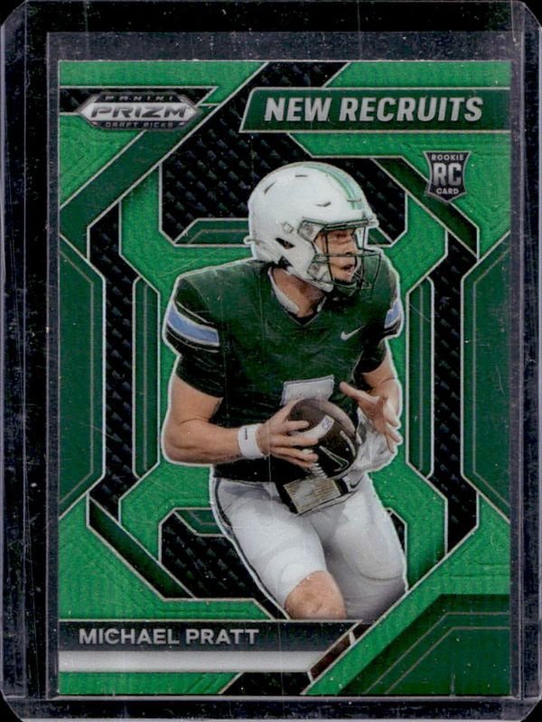 Michael Pratt 2024 Prizm Draft Picks #NR-MPT New Recruits - Green Rookie RAW