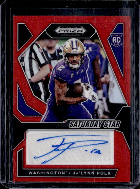 Ja'Lynn Polk 2024 Prizm Draft Picks #SSS-JPK Saturday Star Signatures - Red /199 Rookie RAW
