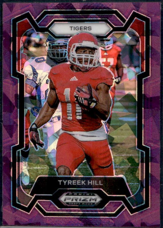 Tyreek Hill 2024 Prizm Draft Picks #80 Purple Ice /149 RAW