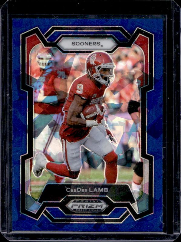 CeeDee Lamb 2024 Prizm Draft Picks #30 Blue Ice /99 RAW
