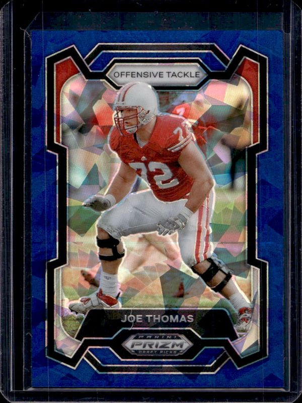 Joe Thomas 2024 Prizm Draft Picks #28 Blue Ice /99 RAW
