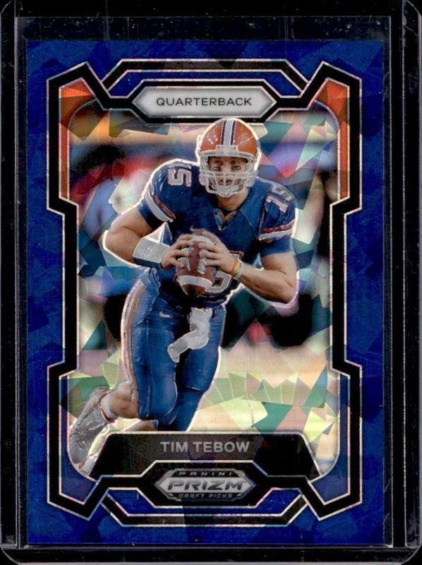 Tim Tebow 2024 Prizm Draft Picks #35 Blue Ice /99 RAW