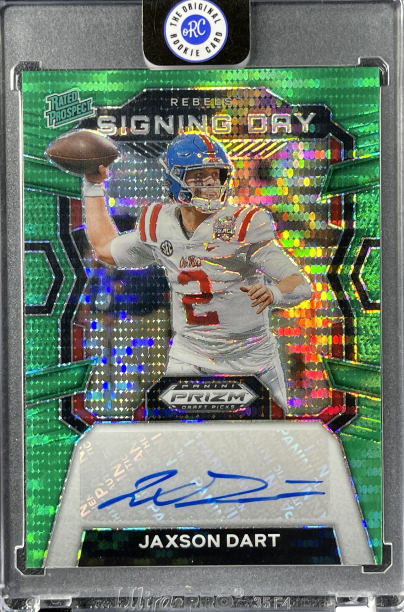 Jaxson Dart 2024 Prizm Draft Picks #SD-JDT Signing Day Autographs