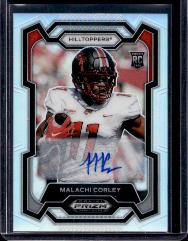 Malachi Corley 2024 Prizm Draft Picks #143 Autographs Rookie RAW