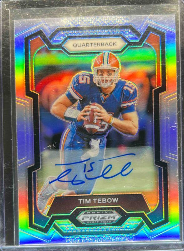 Tim Tebow 2024 Prizm Draft Picks #35 Autographs RAW