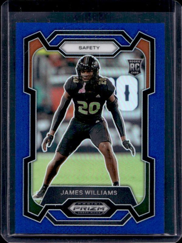 James Williams 2024 Prizm Draft Picks #181 Blue /199 Rookie RAW