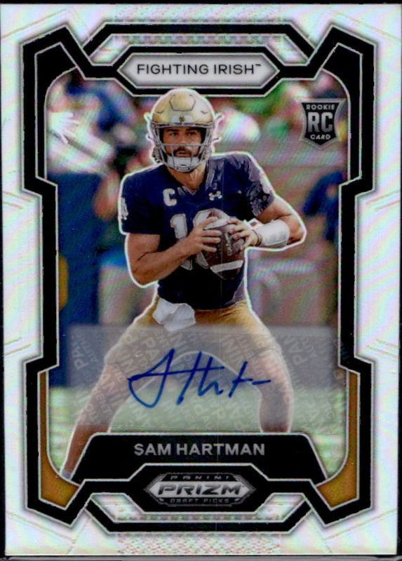 Sam Hartman 2024 Prizm Draft Picks #149 Autographs Rookie RAW