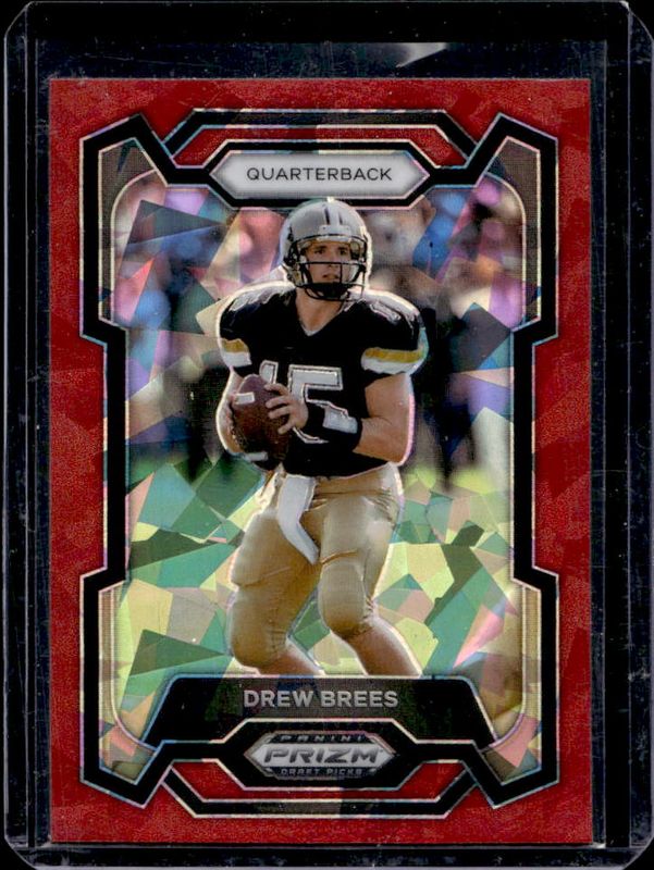 Drew Brees 2024 Prizm Draft Picks #88 Red Ice RAW