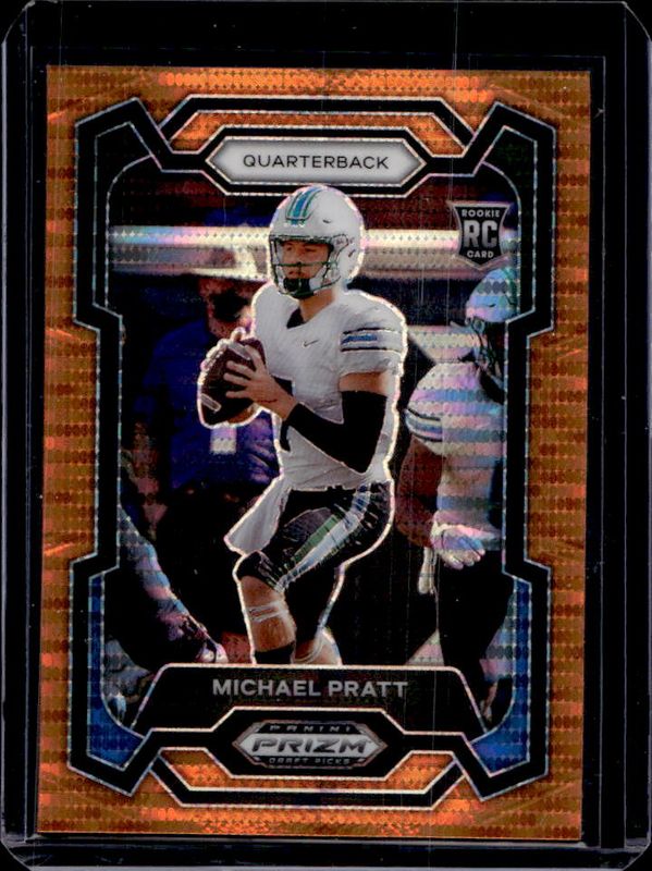 Michael Pratt 2024 Prizm Draft Picks #144 Orange Pulsar /49 Rookie RAW