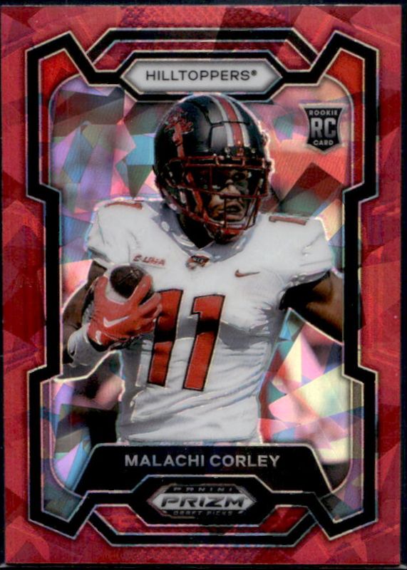Malachi Corley 2024 Prizm Draft Picks #143 Red Ice Rookie RAW