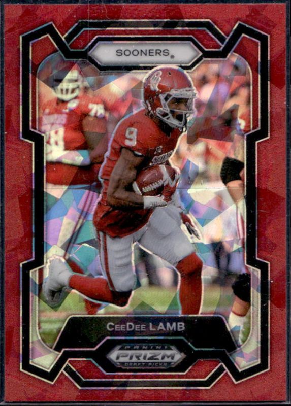 CeeDee Lamb 2024 Prizm Draft Picks #30 Red Ice RAW
