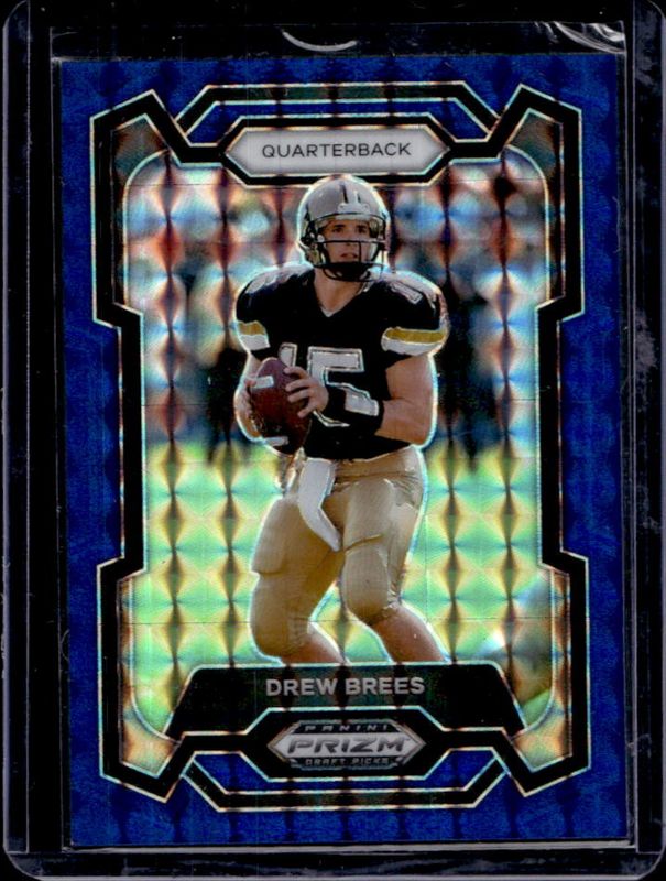 Drew Brees 2024 Prizm Draft Picks #88 Blue Finite /89 RAW