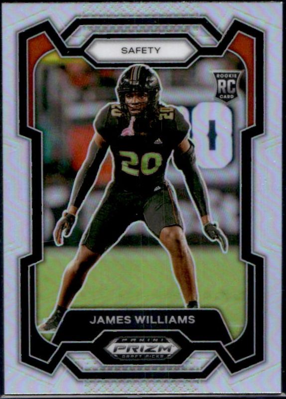 James Williams 2024 Prizm Draft Picks #181 Silver Rookie RAW