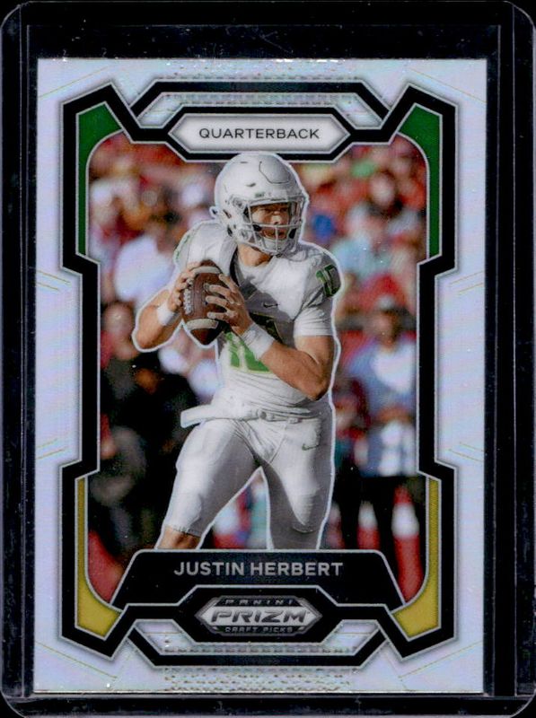 Justin Herbert 2024 Prizm Draft Picks #69 Silver RAW
