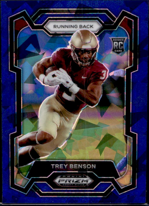 Trey Benson 2024 Prizm Draft Picks #151 Blue Ice /99 Price Guide ...