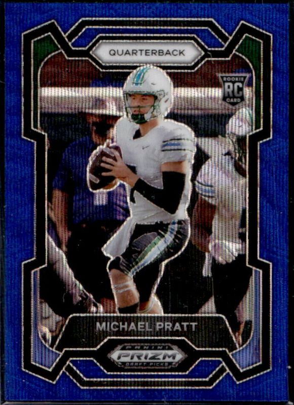 Michael Pratt 2024 Prizm Draft Picks #144 Blue Wave /249 Rookie RAW