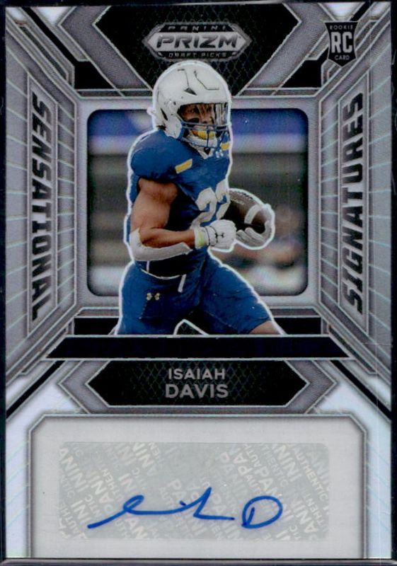Isaiah Davis 2024 Prizm Draft Picks #SS-IDS Sensational Signatures - Silver Rookie RAW