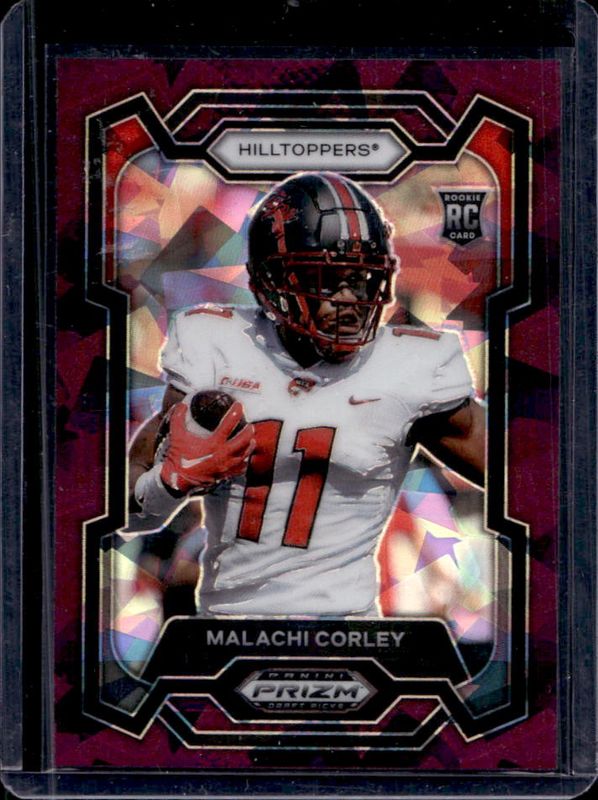 Malachi Corley 2024 Prizm Draft Picks #143 Purple Ice /149 Rookie RAW