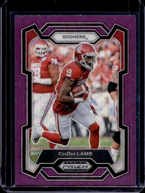 CeeDee Lamb 2024 Prizm Draft Picks #30 Purple Wave RAW