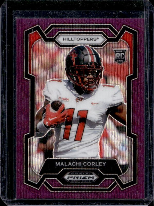 Malachi Corley 2024 Prizm Draft Picks #143 Purple Wave Rookie RAW
