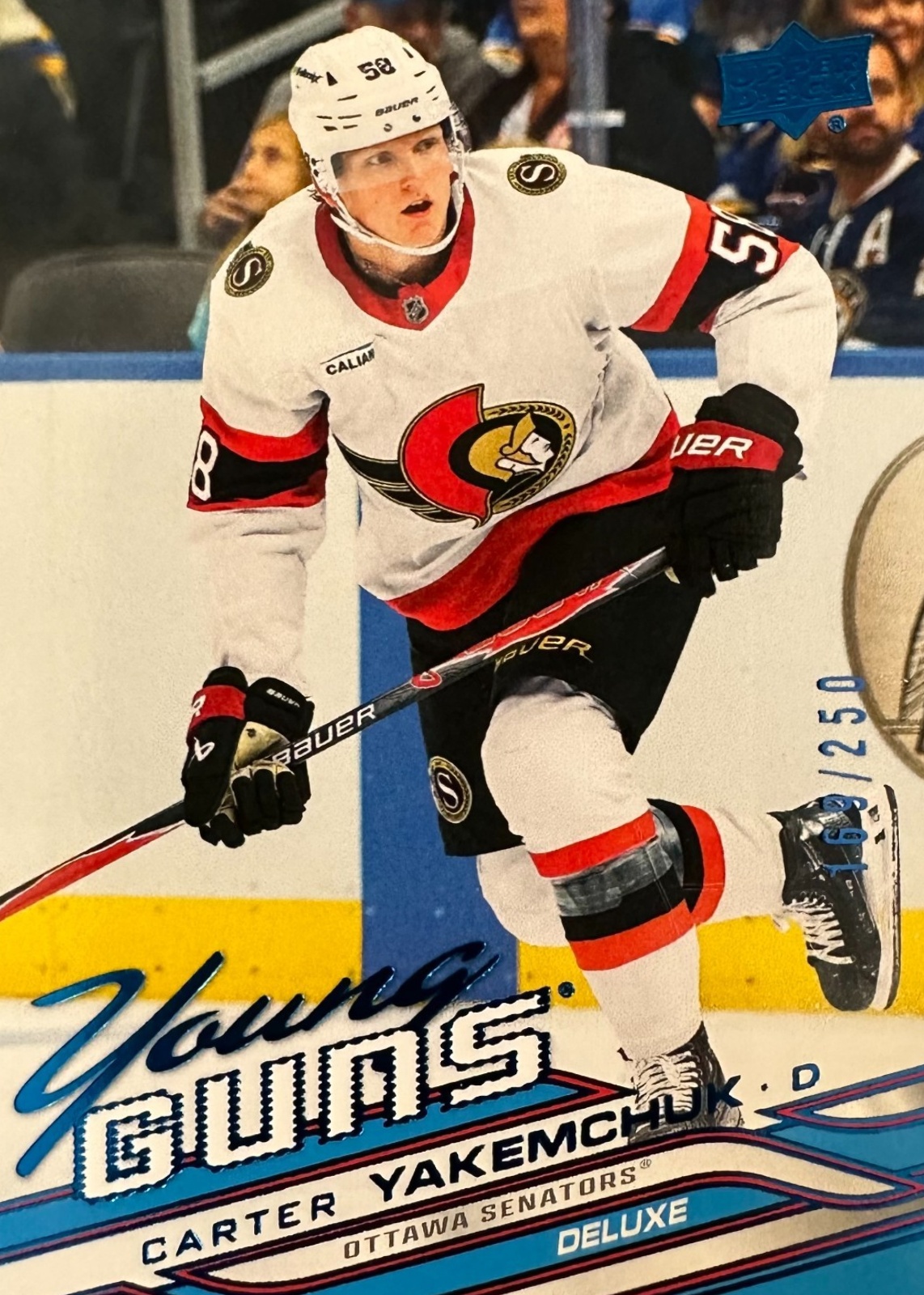 Carter Yakemchuk 2026 Upper Deck Series 1 #249 Young Guns - Deluxe /250 ...