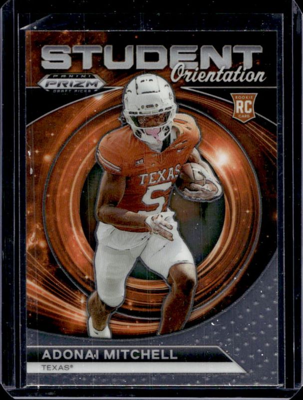 Adonai Mitchell 2024 Prizm Draft Picks #SO-AMI Student Orientation Rookie RAW