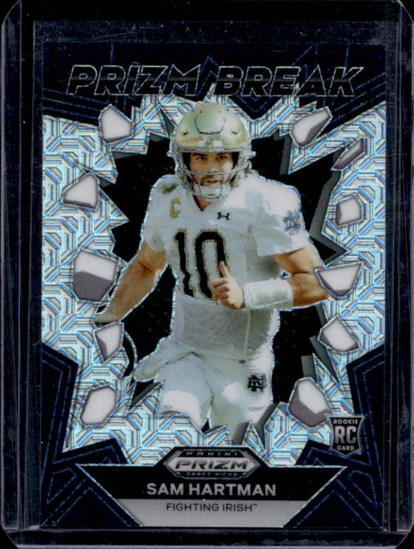Sam Hartman 2024 Prizm Draft Picks #PB-SHN Prizm Break - Mojo /25 Rookie RAW