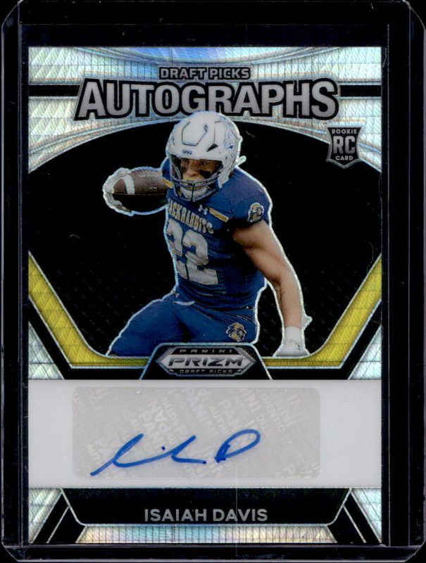Isaiah Davis 2024 Prizm Draft Picks #DPA-IDS Draft Picks Autographs - Hyper Rookie RAW