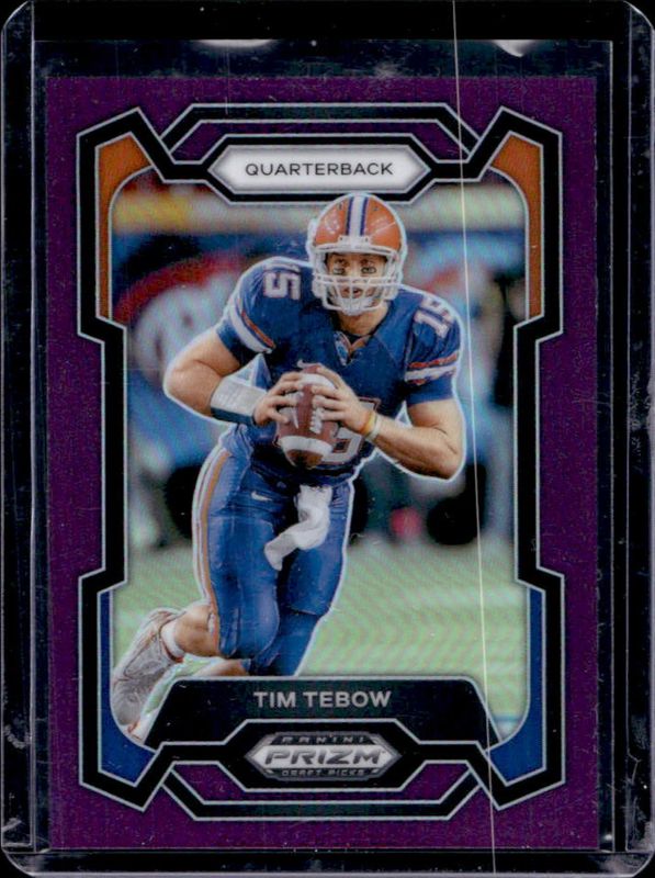 Tim Tebow 2024 Prizm Draft Picks #35 Purple /75 RAW