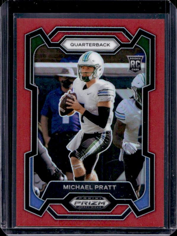 Michael Pratt 2024 Prizm Draft Picks #144 Red /299 Rookie RAW