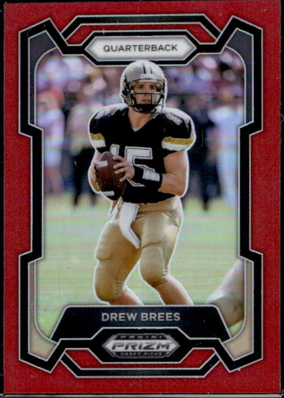 Drew Brees 2024 Prizm Draft Picks #88 Red /299 RAW