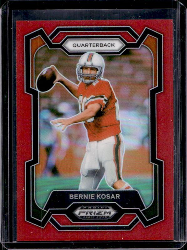 Bernie Kosar 2024 Prizm Draft Picks #26 Red /299 RAW