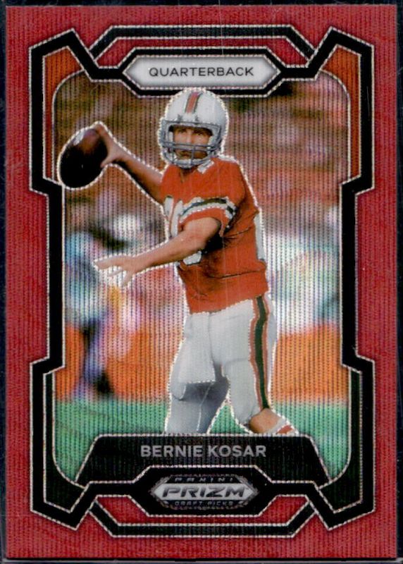 Bernie Kosar 2024 Prizm Draft Picks #26 Ruby Wave RAW