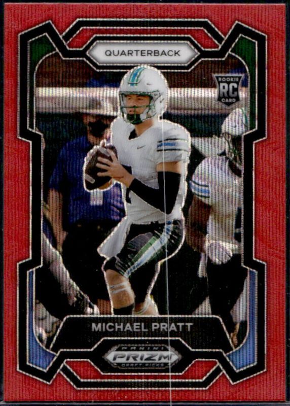 Michael Pratt 2024 Prizm Draft Picks #144 Ruby Wave Rookie RAW