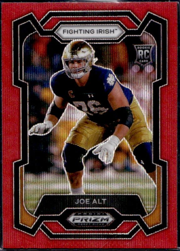 Joe Alt 2024 Prizm Draft Picks #110 Ruby Wave Rookie RAW