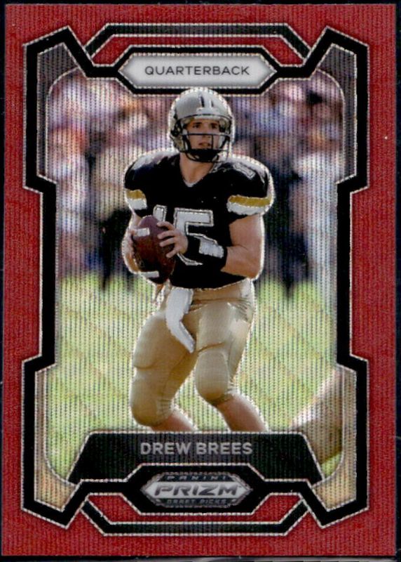 Drew Brees 2024 Prizm Draft Picks #88 Ruby Wave RAW