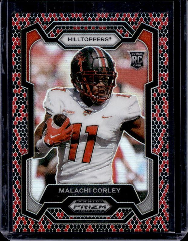 Malachi Corley 2024 Prizm Draft Picks #143 Snakeskin /(SSP) Rookie RAW